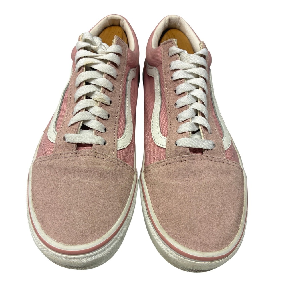 Vans Old Skool Skate Shoes Womens 9.5 Pink Canvas Suede Streetwear Casual